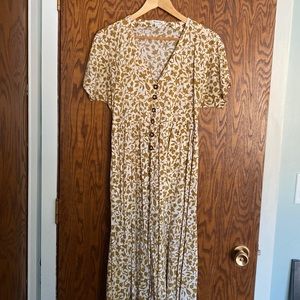 Madewell button front midi dress